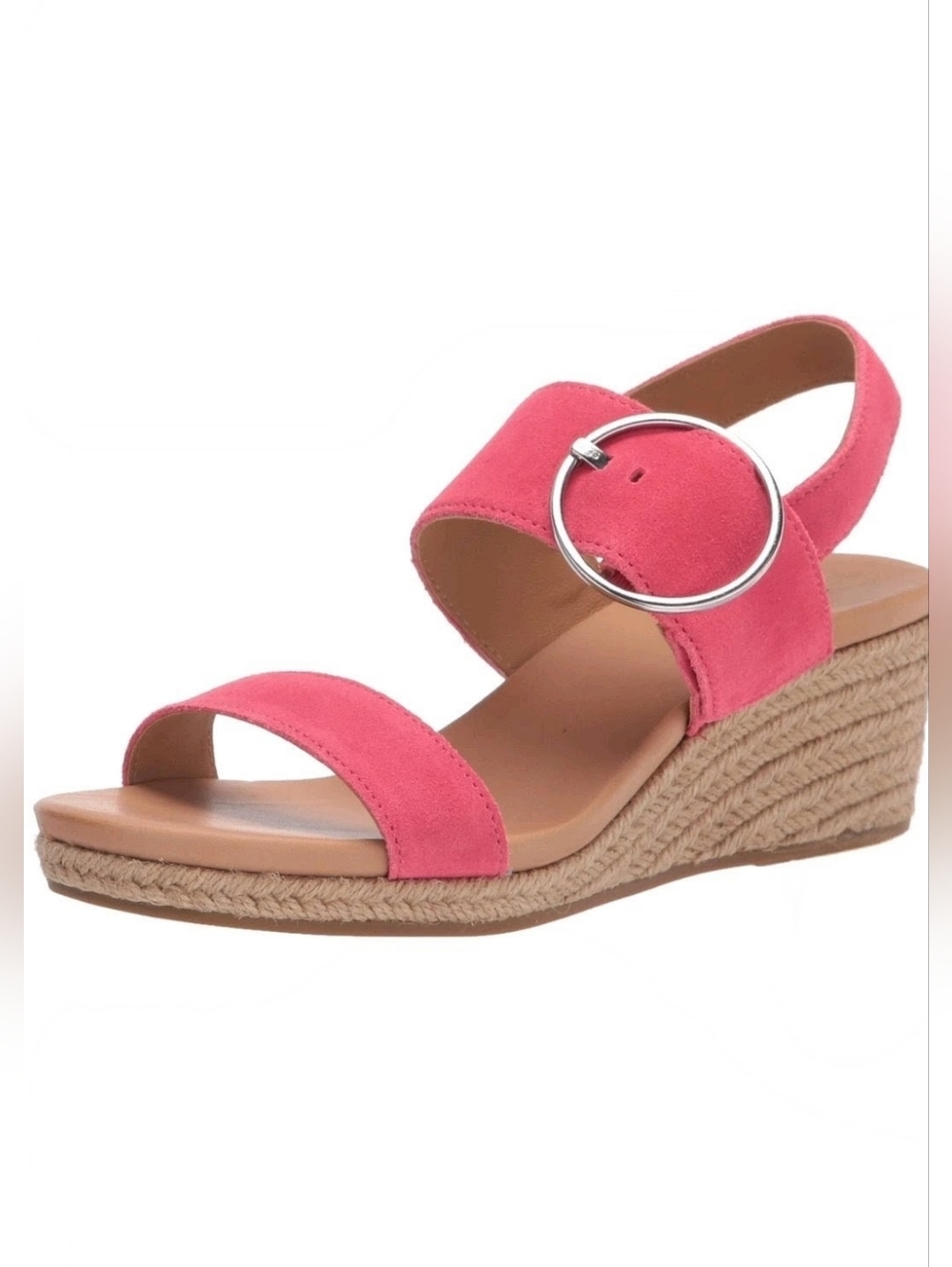 UGG Navee Wedge Suede Strawberry Sorbet Sandal US 8